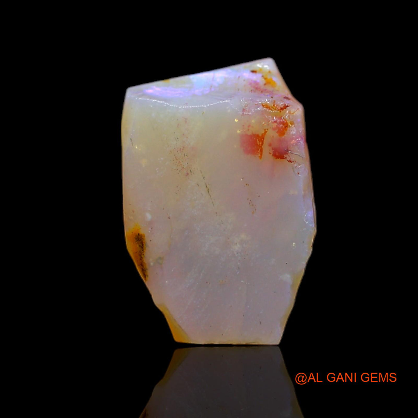 Natural Untreated Fire Opal Loose Gemstone Fancy Rough From Australia 8.40 Cts 16x10x6 mm RA-65