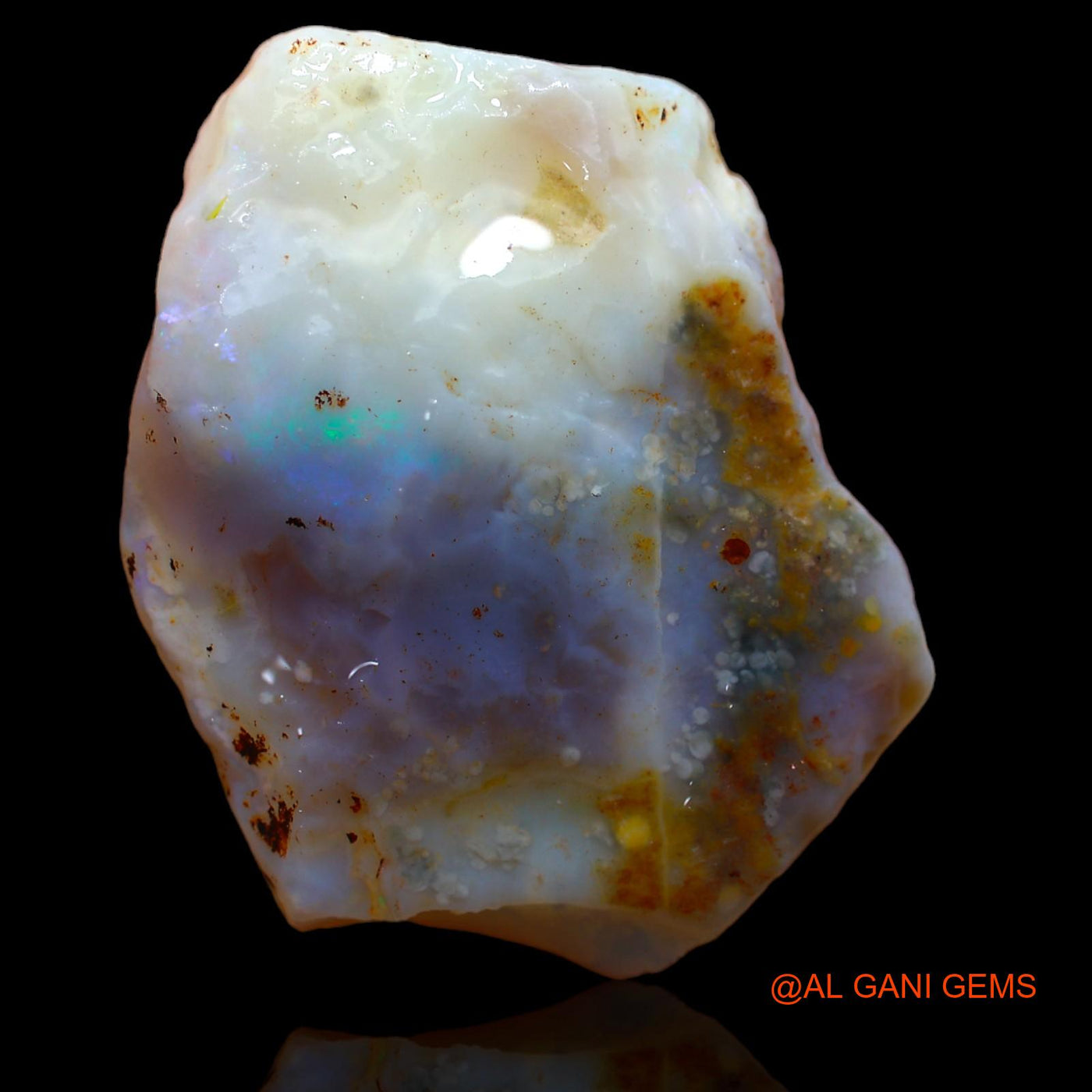74.00 Cts Natural Australian Fire Opal Loose Gemstone Fancy Rough 40x28x13 mm RA-660