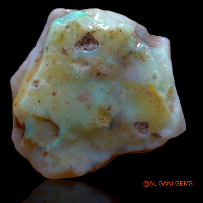 51.55 Cts Natural Australian Fire Opal Loose Gemstone Fancy Rough 32x31x8 mm RA-661