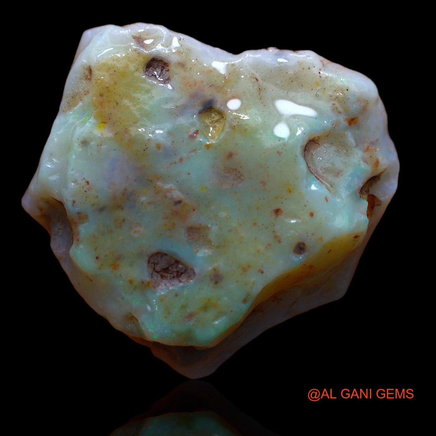 51.55 Cts Natural Australian Fire Opal Loose Gemstone Fancy Rough 32x31x8 mm RA-661