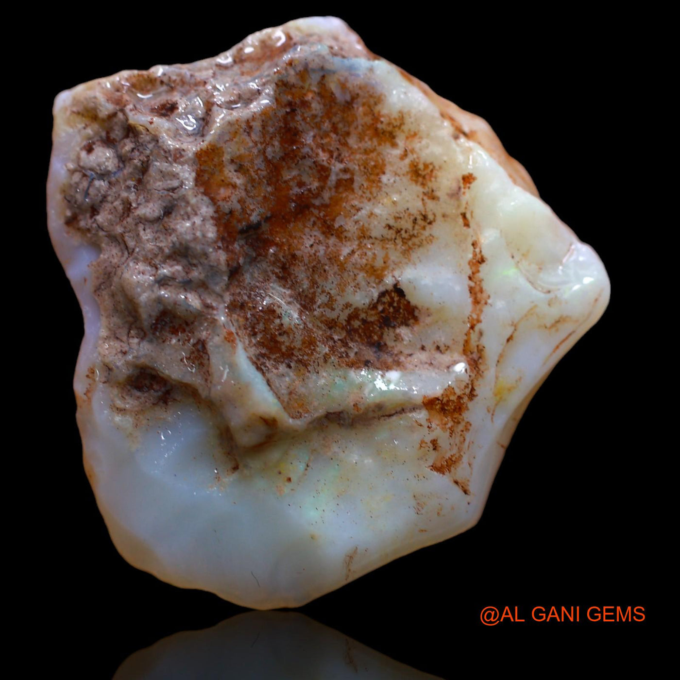 51.55 Cts Natural Australian Fire Opal Loose Gemstone Fancy Rough 32x31x8 mm RA-661