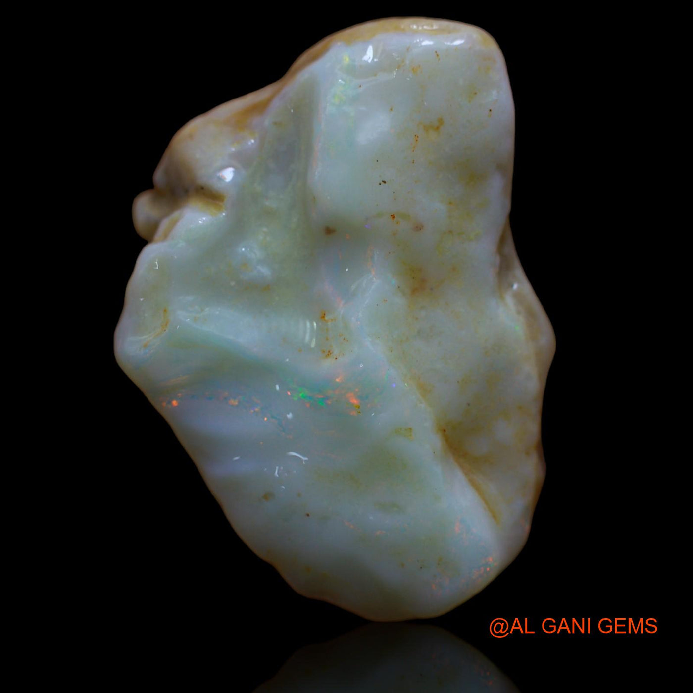 Natural Untreated Fire Opal Loose Gemstone Fancy Rough From Australia 40.10 Cts 33x24x10 mm RA-667