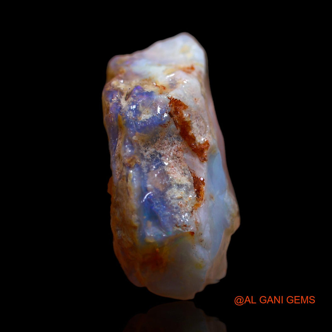 Natural Fire Opal Gemstone 37.55 Cts Loose Fancy Rough From Australia 28x21x13 mm RA-669