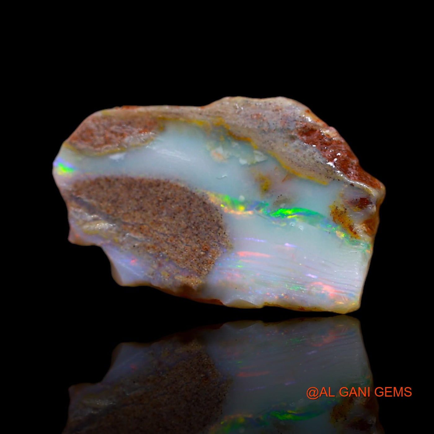 4.65 Cts Natural Australian Fire Opal Loose Gemstone Fancy Rough 21x13x3 mm RA-66