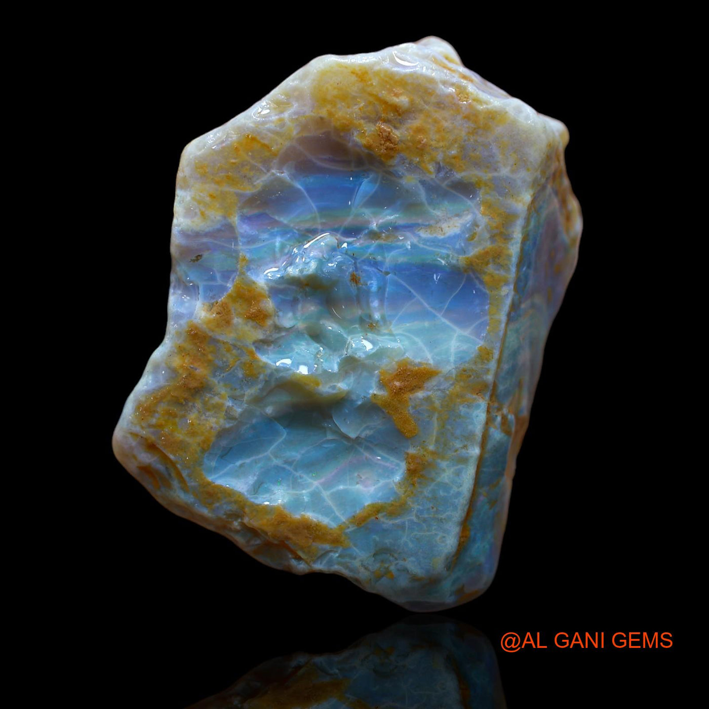 143.25 Cts Natural Australian Fire Opal Loose Gemstone Fancy Rough 46x32x13 mm RA-681