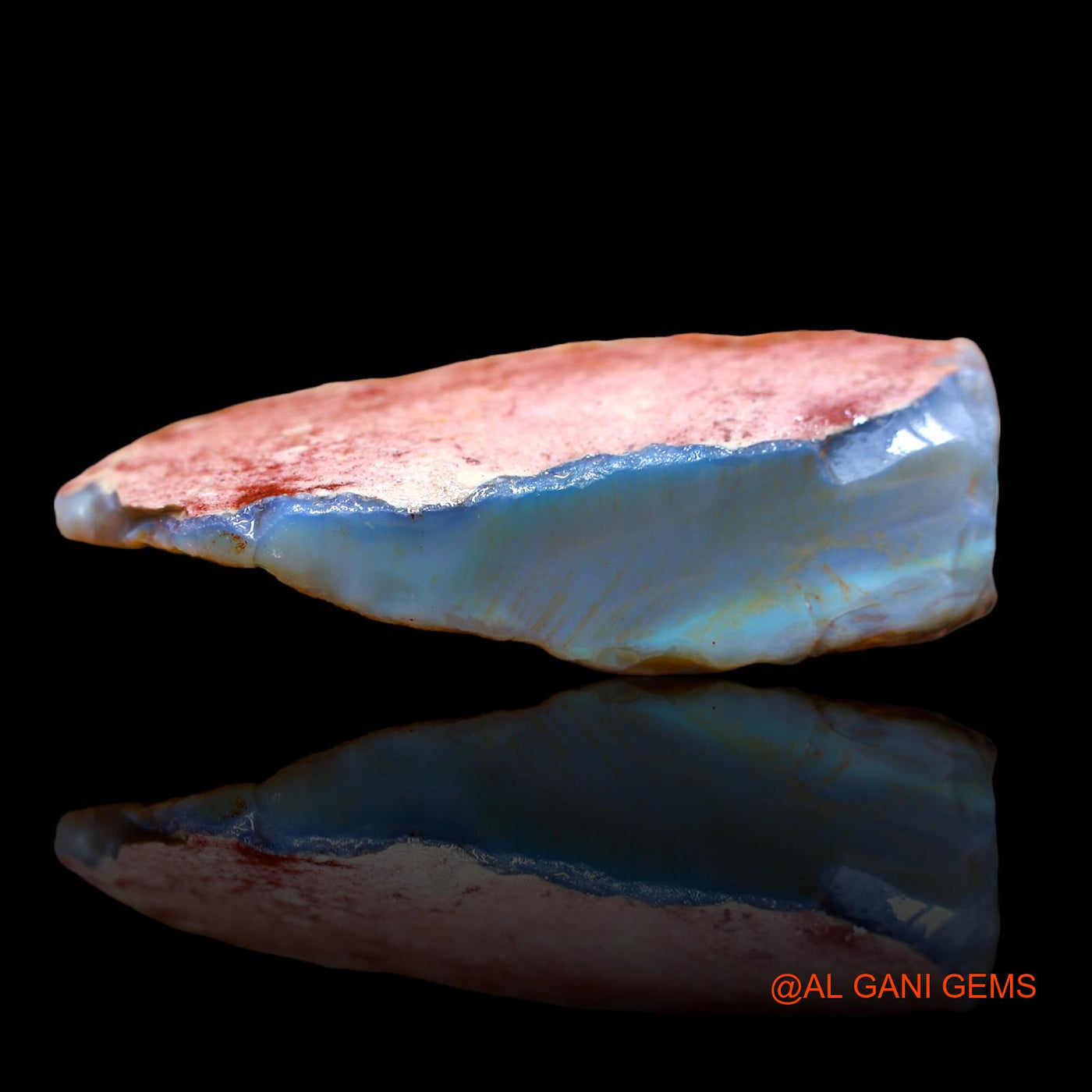 145.15 Cts Natural Australian Fire Opal Loose Gemstone Fancy Rough 54x30x16 mm RA-682