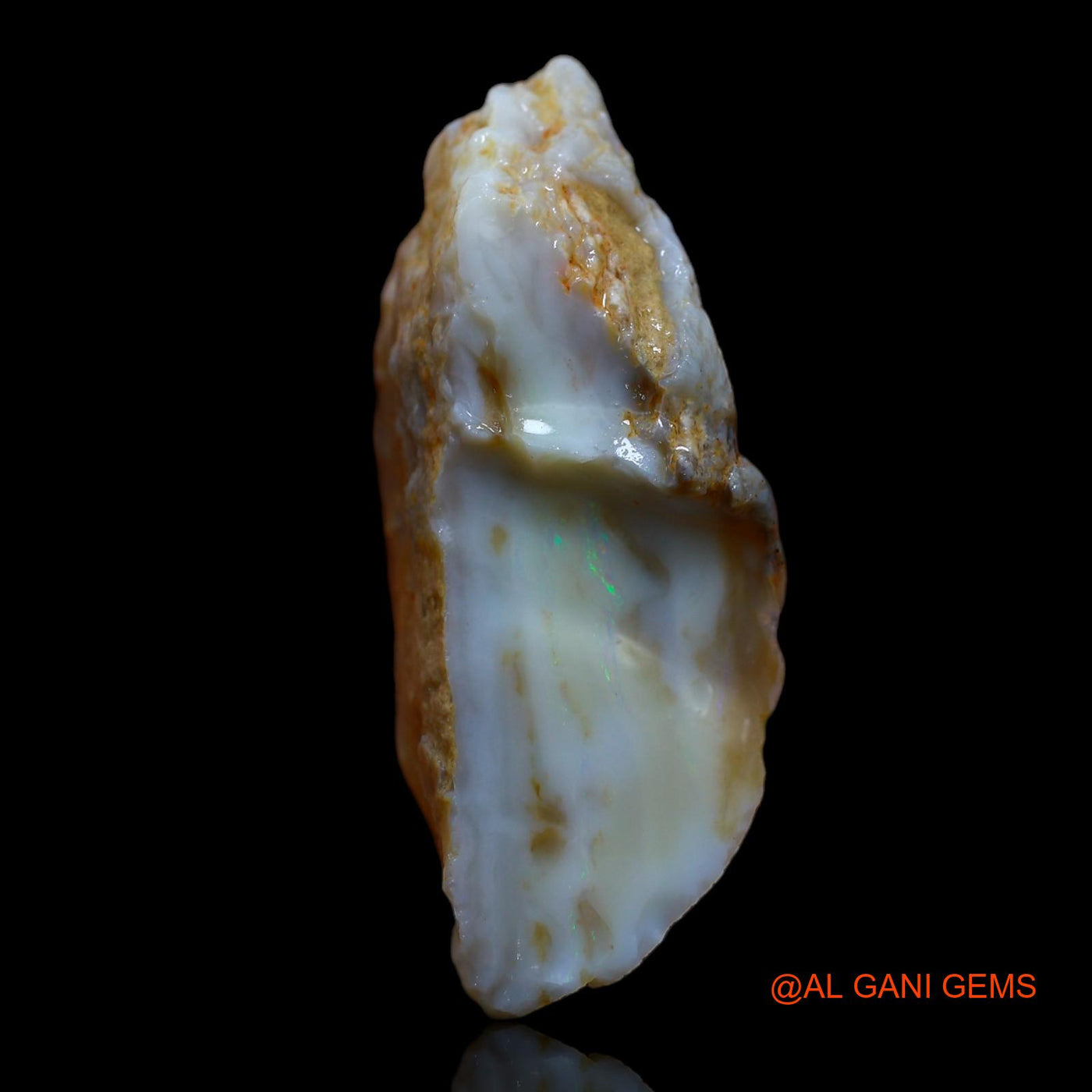 Natural Untreated Fire Opal Loose Gemstone Fancy Rough From Australia 141.45 Cts 56x35x17 mm RA-683