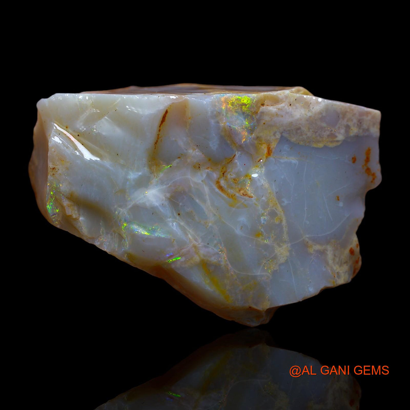144.35 Cts Natural Australian Fire Opal Loose Gemstone Fancy Rough 50x33x16 mm RA-684