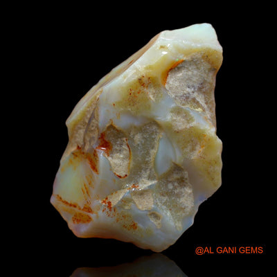 99.10 Cts Natural Australian Fire Opal Loose Gemstone Fancy Rough 50x34x14 mm RA-685