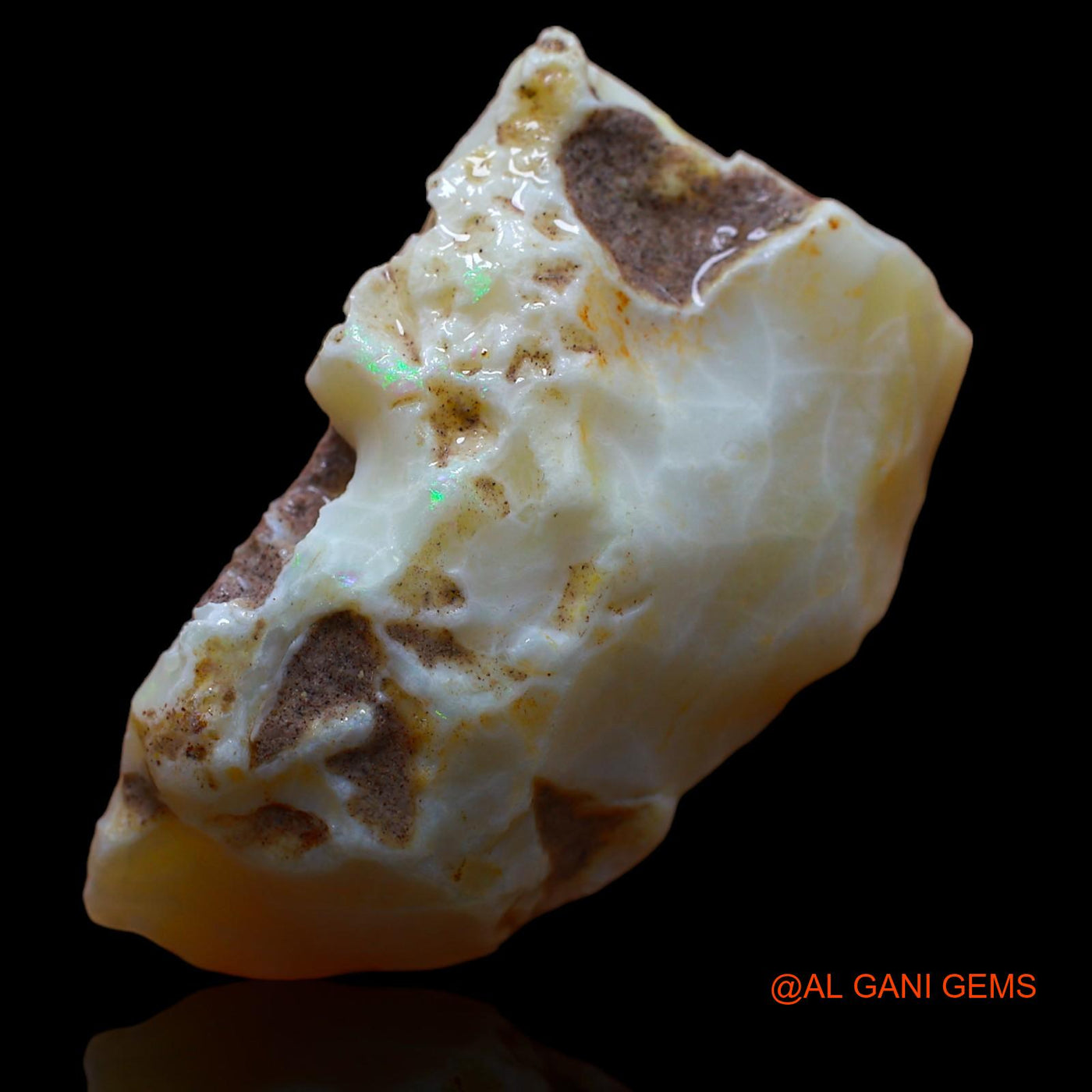 Natural Untreated Fire Opal Loose Gemstone Fancy Rough From Australia 91.35 Cts 40x25x19 mm RA-693