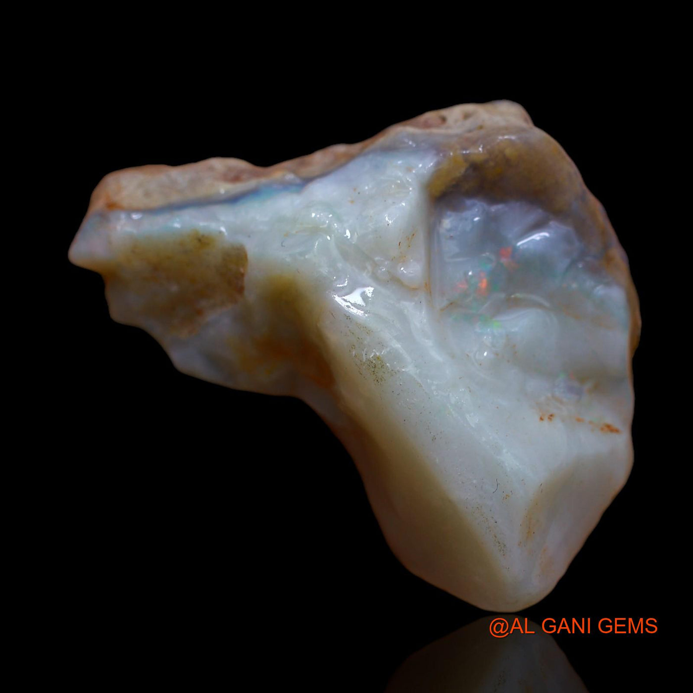 Natural Untreated Fire Opal Loose Gemstone Fancy Rough From Australia 65.25 Cts 37x26x15 mm RA-696