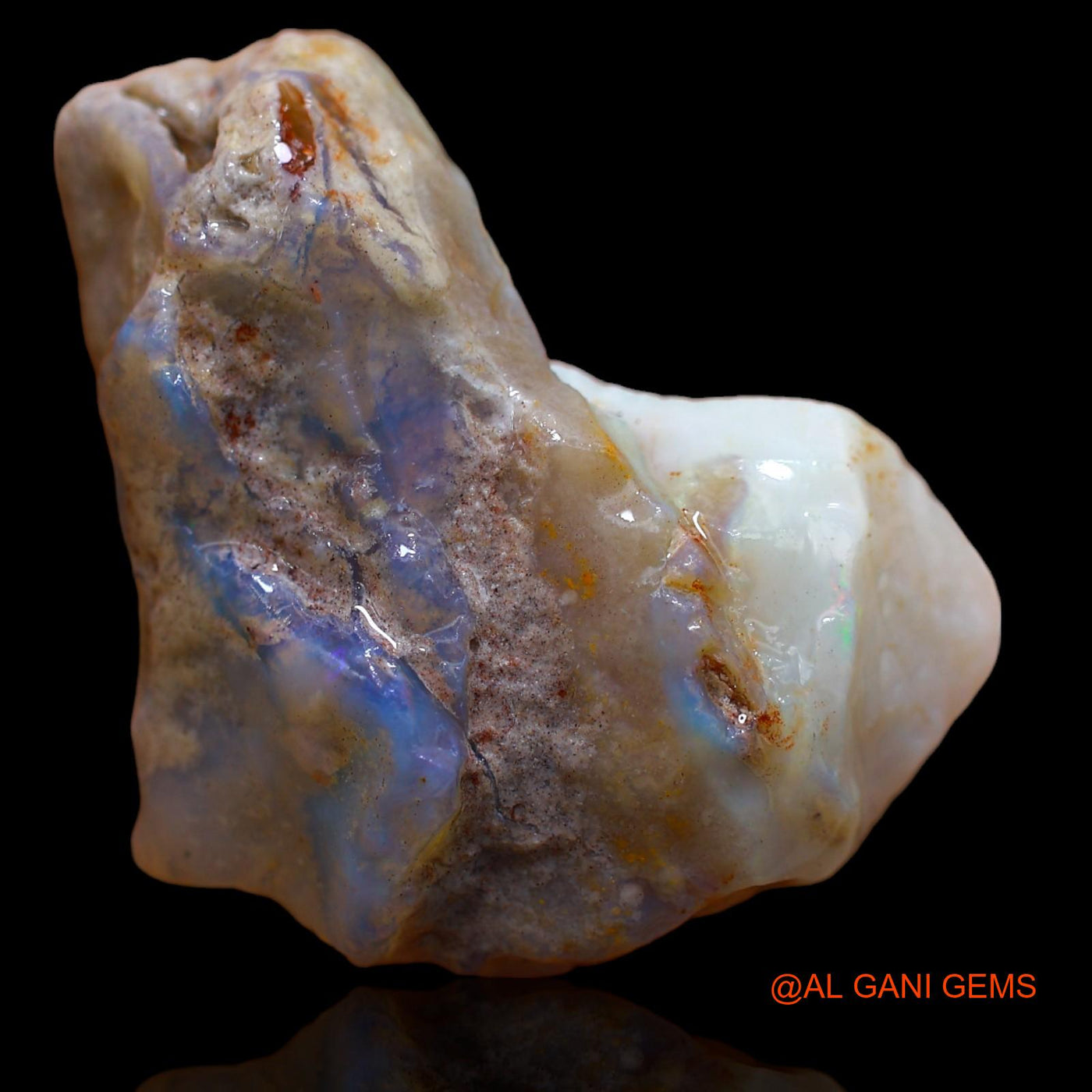 Natural Untreated Fire Opal Loose Gemstone Fancy Rough From Australia 65.25 Cts 37x26x15 mm RA-696