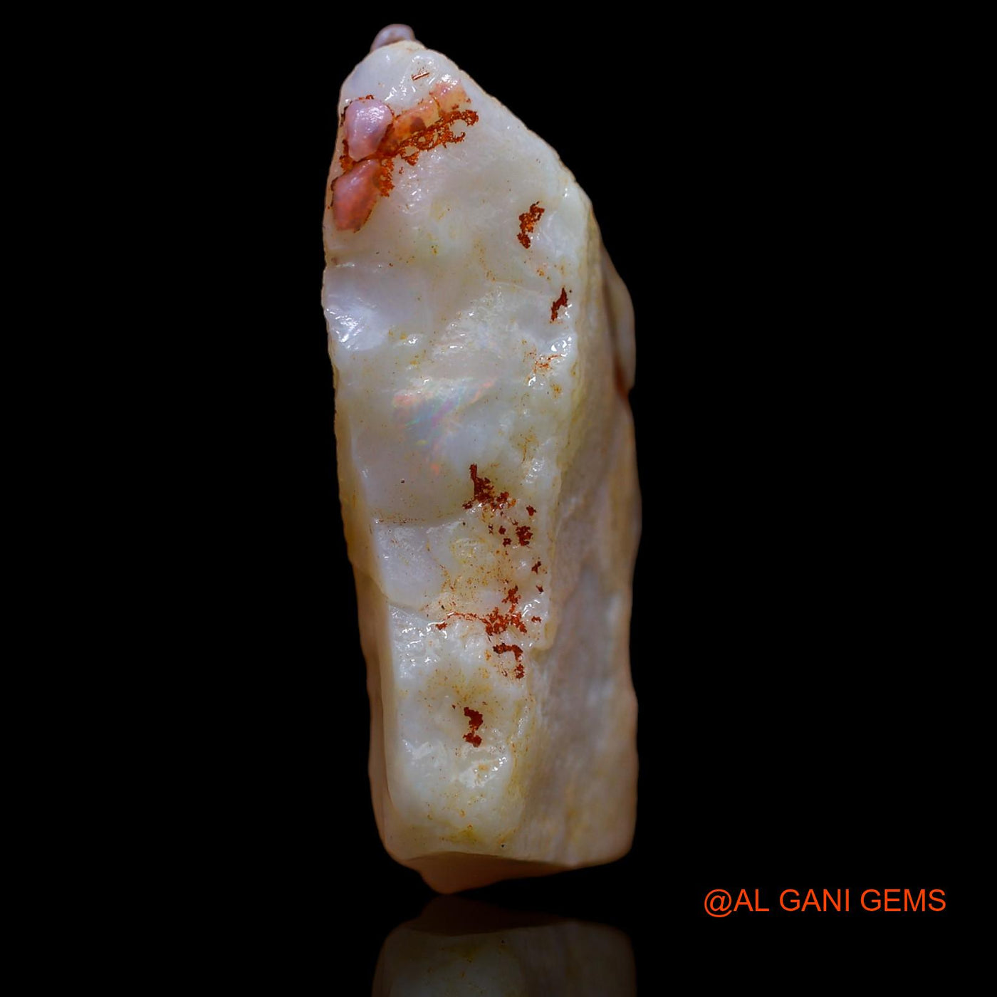 43.55 Cts Natural Australian Fire Opal Loose Gemstone Fancy Rough 36x19x10 mm RA-697