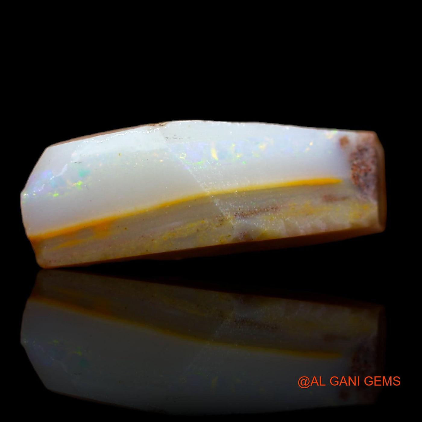Natural Fire Opal Gemstone 10.20 Cts Loose Fancy Rough From Australia 18x13x6 mm RA-6