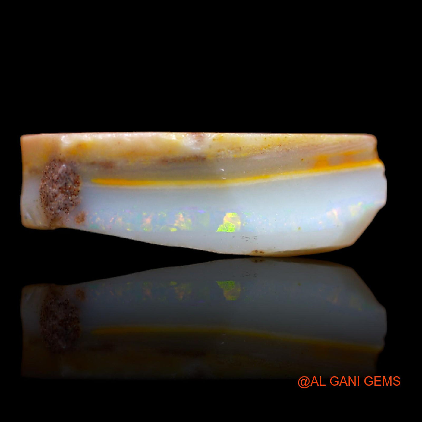 Natural Fire Opal Gemstone 10.20 Cts Loose Fancy Rough From Australia 18x13x6 mm RA-6