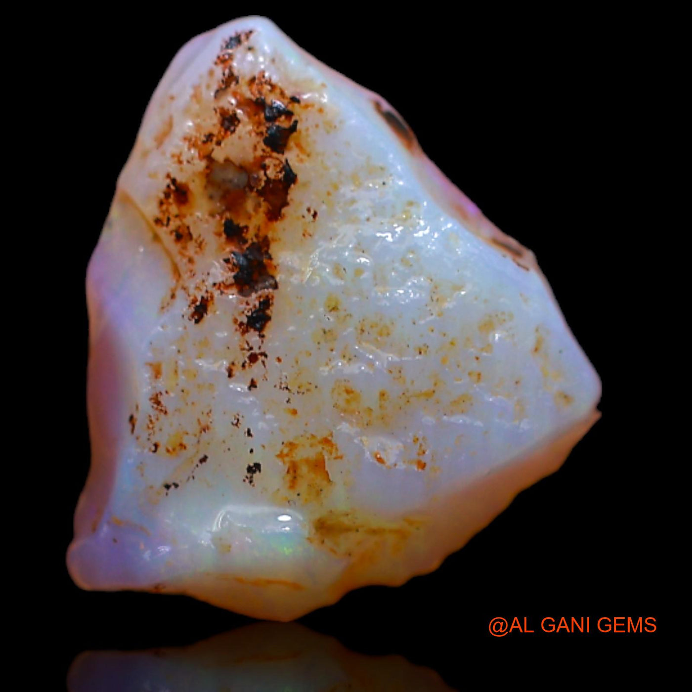 Natural Untreated Fire Opal Loose Gemstone Fancy Rough From Australia 2.25 Cts 11x10x3 mm RA-701