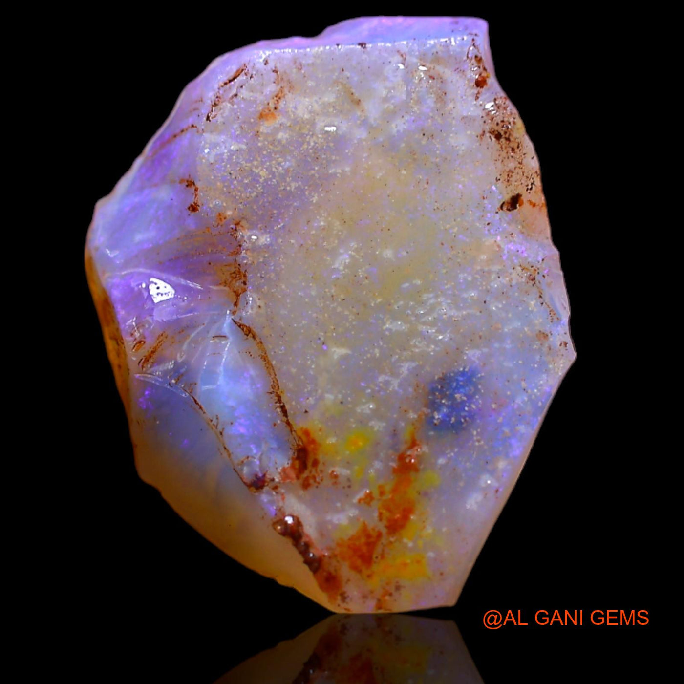 Natural Untreated Fire Opal Loose Gemstone Fancy Rough From Australia 4.40 Cts 16x12x4 mm RA-703