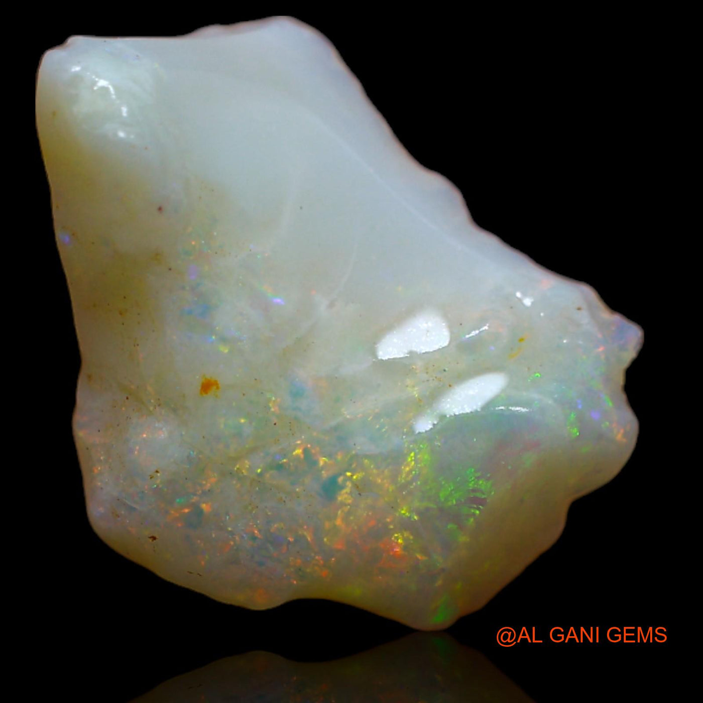 Natural Fire Opal Gemstone 4.40 Cts Loose Fancy Rough From Australia 15x11x6 mm RA-704
