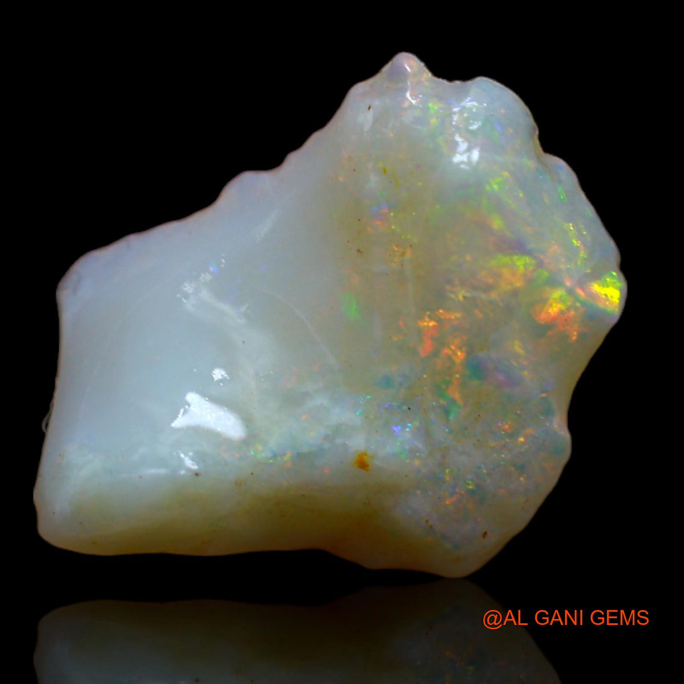 Natural Fire Opal Gemstone 4.40 Cts Loose Fancy Rough From Australia 15x11x6 mm RA-704