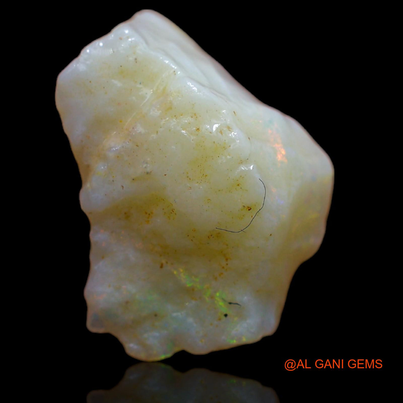 Natural Fire Opal Gemstone 4.40 Cts Loose Fancy Rough From Australia 15x11x6 mm RA-704