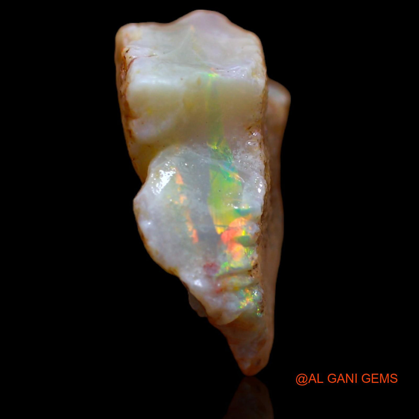 Natural Untreated Fire Opal Loose Gemstone Fancy Rough From Australia 10.15 Cts 17x17x6 mm RA-720