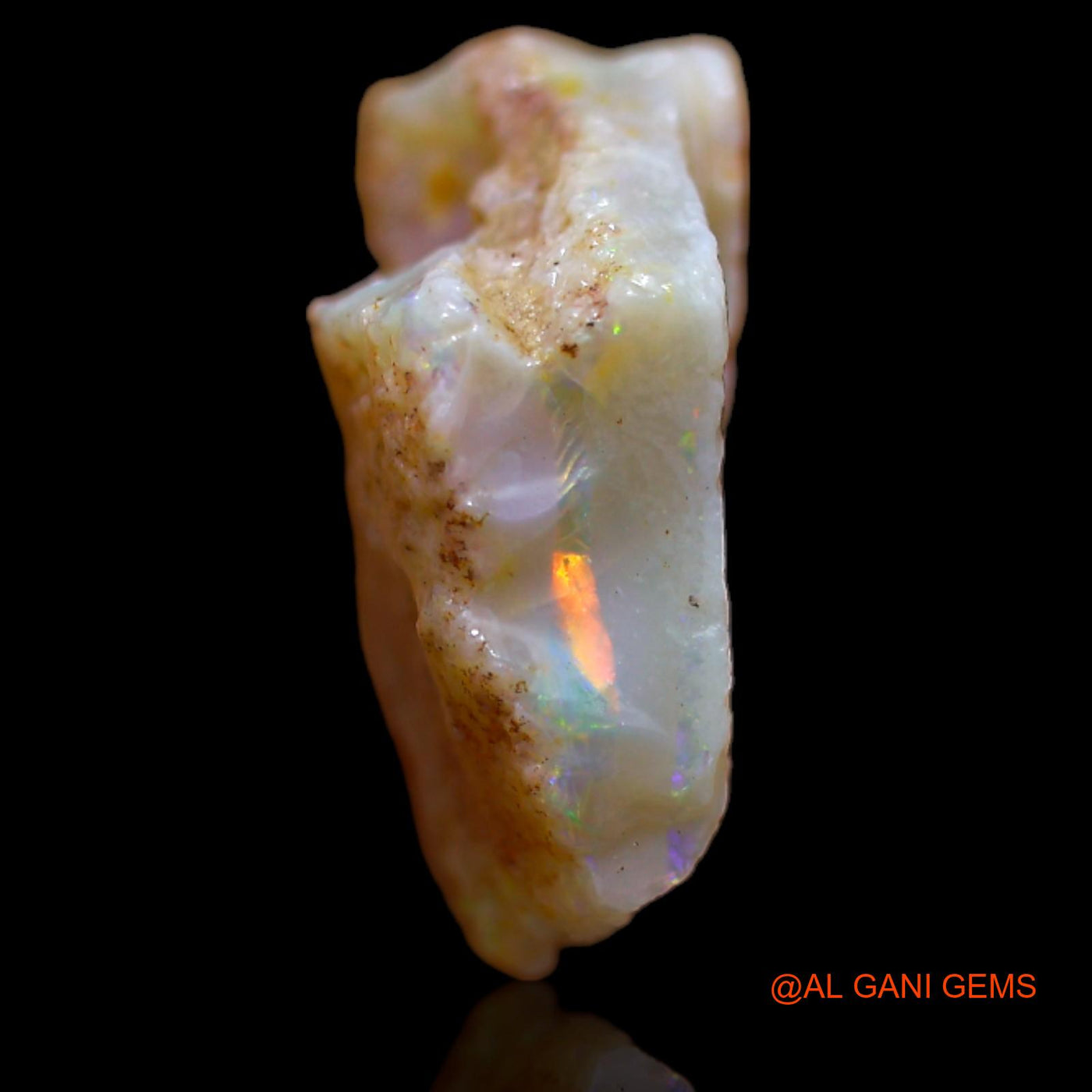 Natural Untreated Fire Opal Loose Gemstone Fancy Rough From Australia 10.15 Cts 17x17x6 mm RA-720