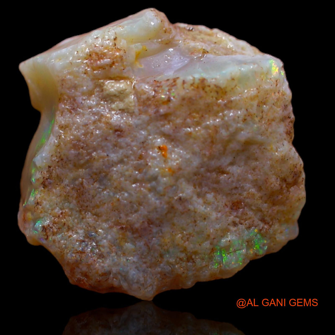 Natural Untreated Fire Opal Loose Gemstone Fancy Rough From Australia 10.15 Cts 17x17x6 mm RA-720
