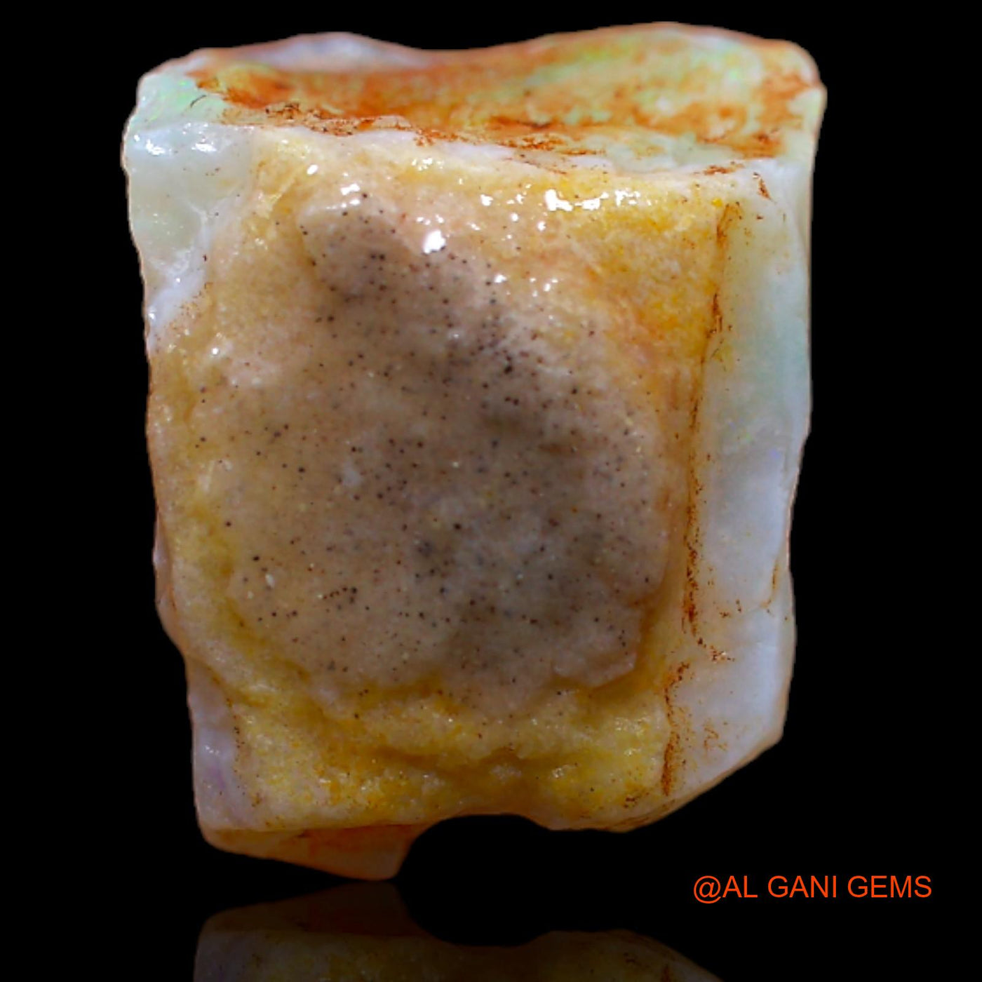 7.75 Cts Natural Australian Fire Opal Loose Gemstone Fancy Rough 15x11x6 mm RA-721