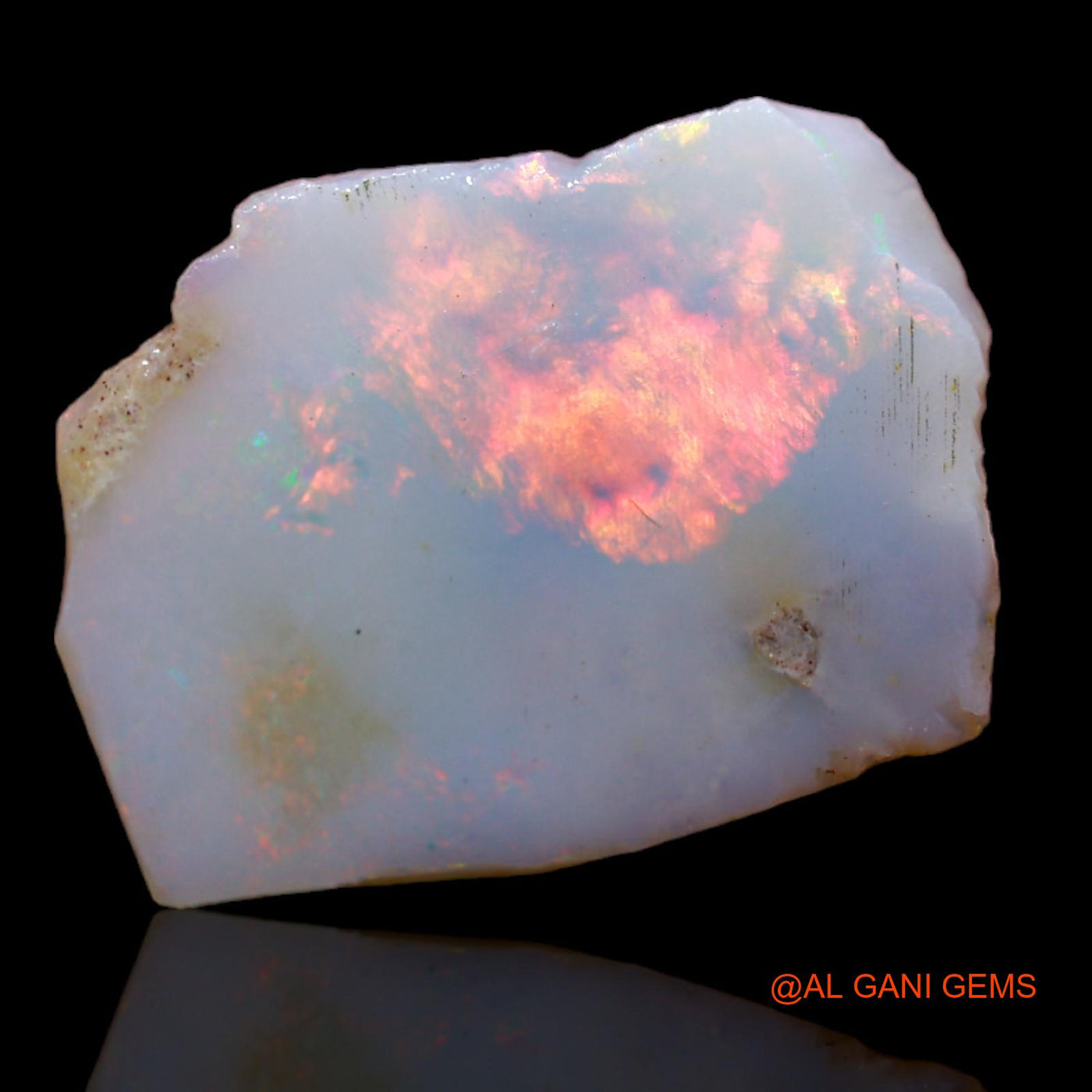Natural Untreated Fire Opal Loose Gemstone Fancy Rough From Australia 4.55 Cts 18x13x3 mm RA-72