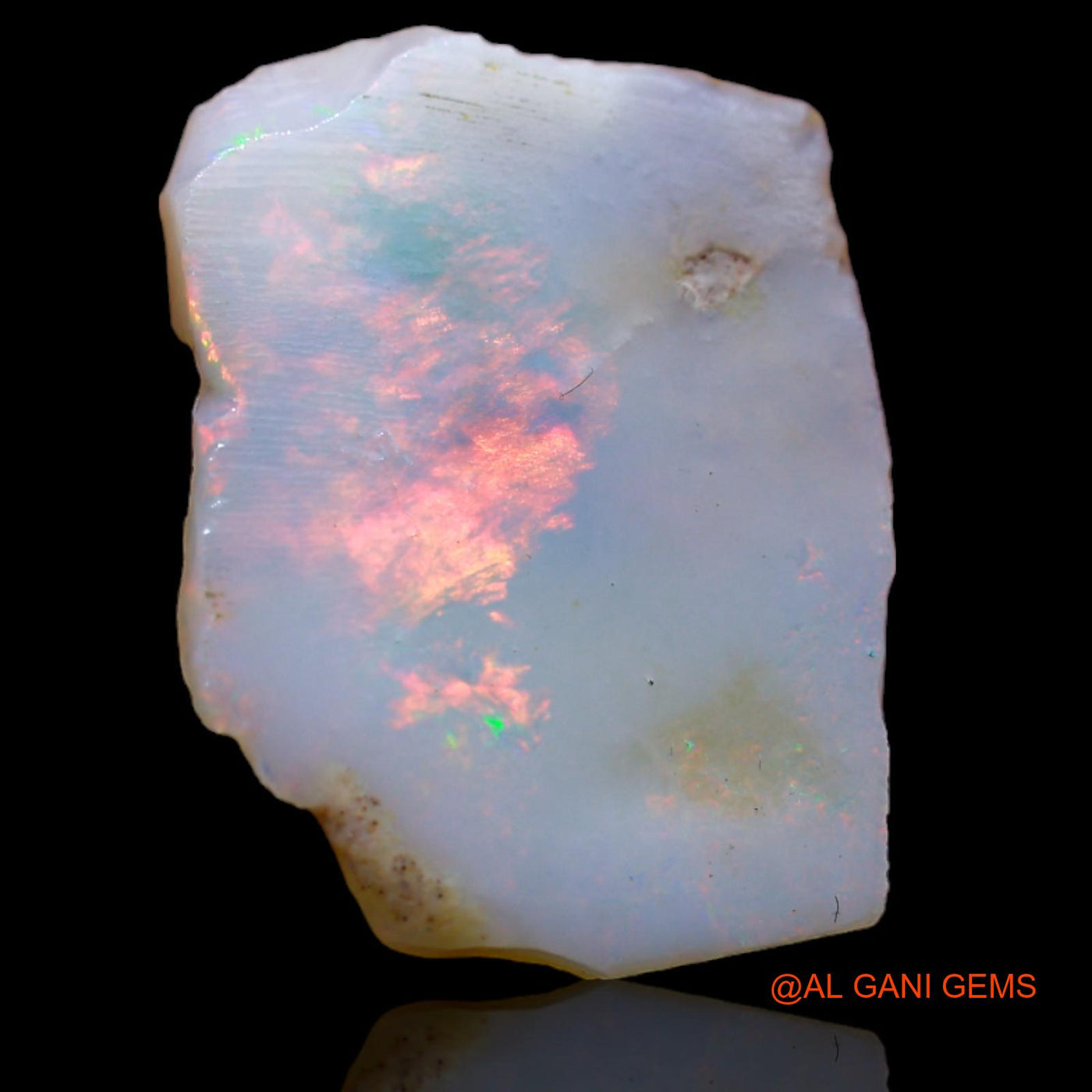 Natural Untreated Fire Opal Loose Gemstone Fancy Rough From Australia 4.55 Cts 18x13x3 mm RA-72