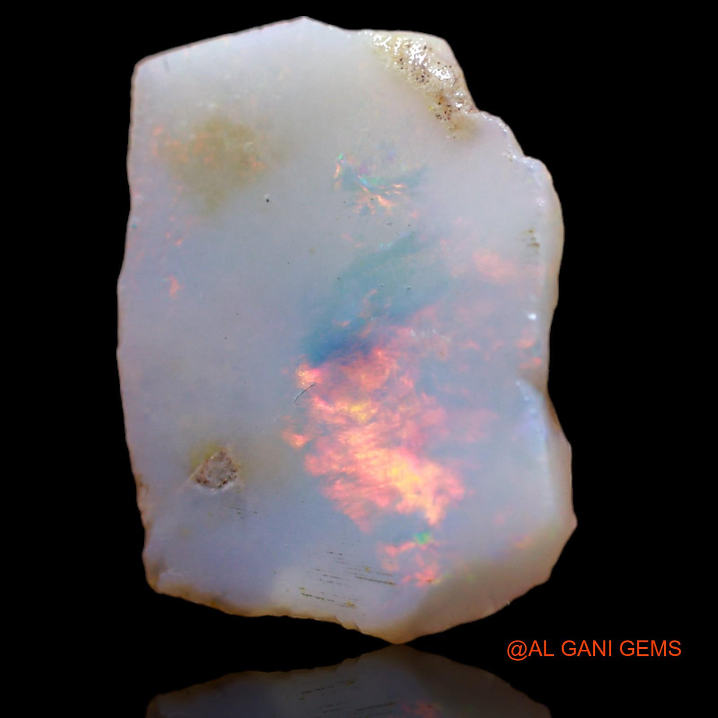 Natural Untreated Fire Opal Loose Gemstone Fancy Rough From Australia 4.55 Cts 18x13x3 mm RA-72