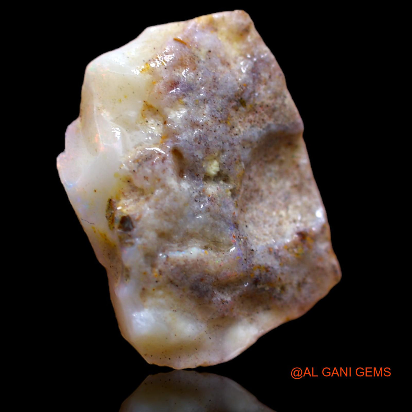 Natural Untreated Fire Opal Loose Gemstone Fancy Rough From Australia 4.55 Cts 18x13x3 mm RA-72