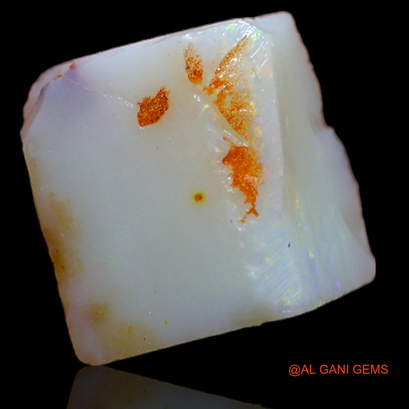 Natural Untreated Fire Opal Loose Gemstone Fancy Rough From Australia 5.60 Cts 12x11x6 mm RA-732