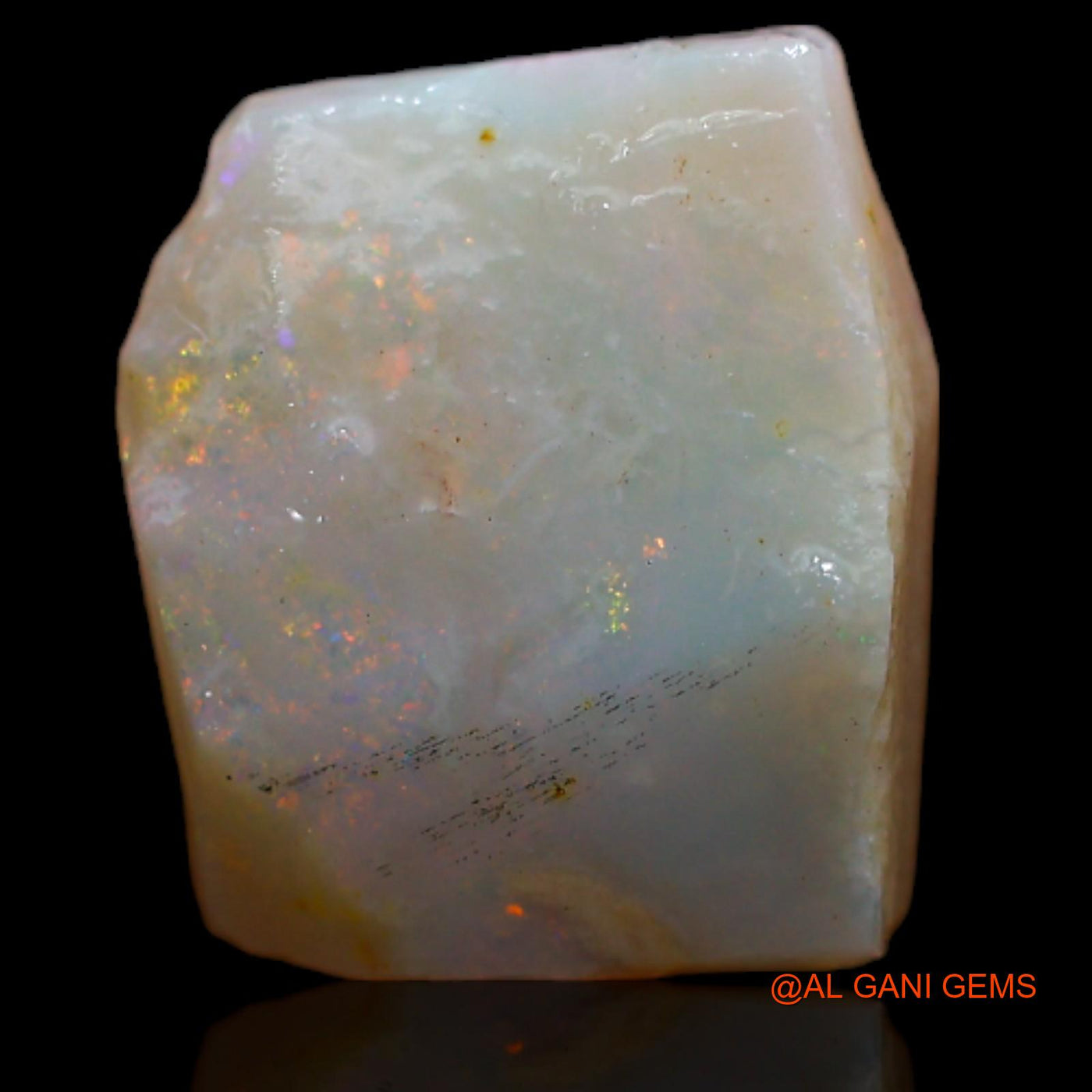 Natural Untreated Fire Opal Loose Gemstone Fancy Rough From Australia 3.90 Cts 12x10x4 mm RA-733
