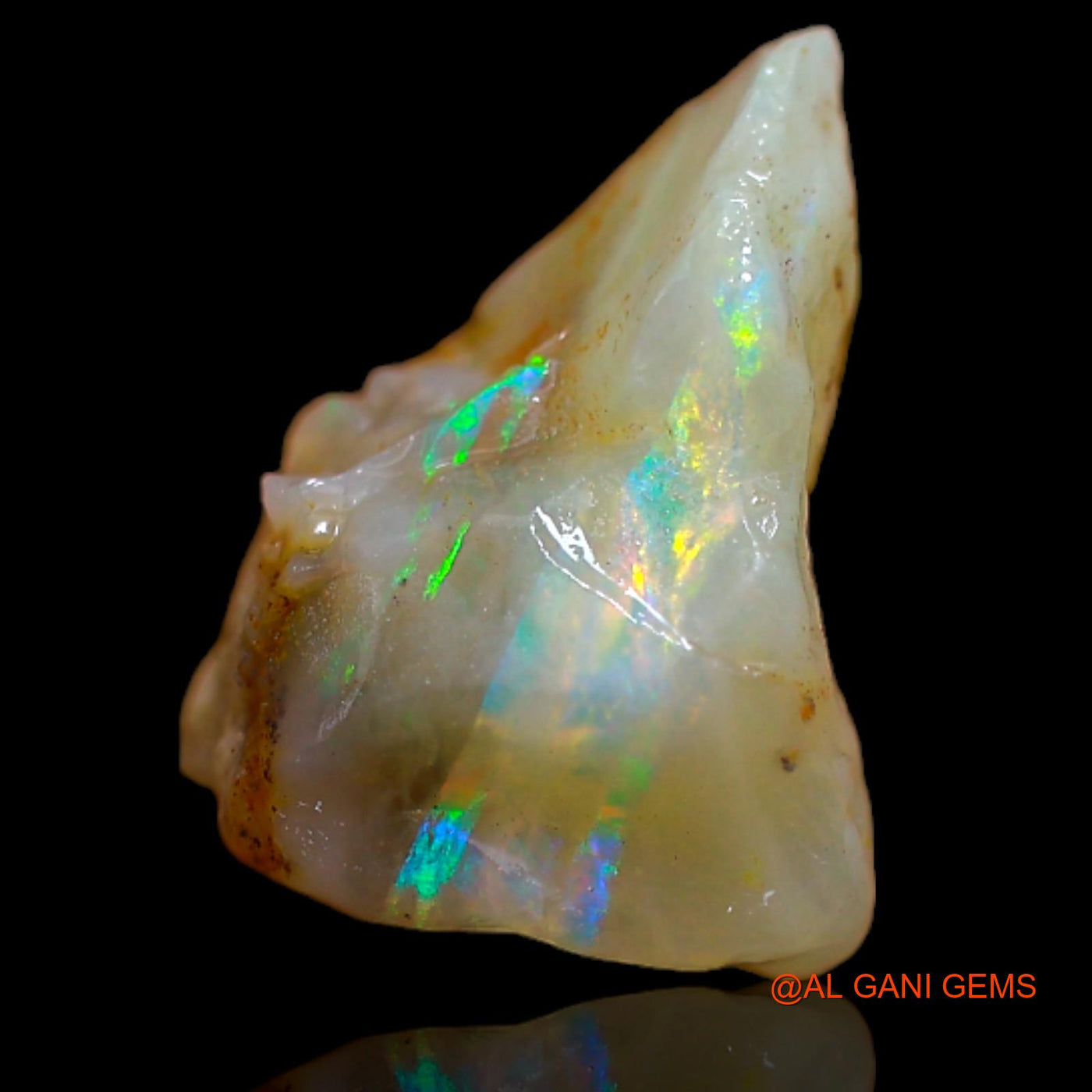 Natural Fire Opal Gemstone 7.30 Cts Loose Fancy Rough From Australia 16x13x8 mm RA-735