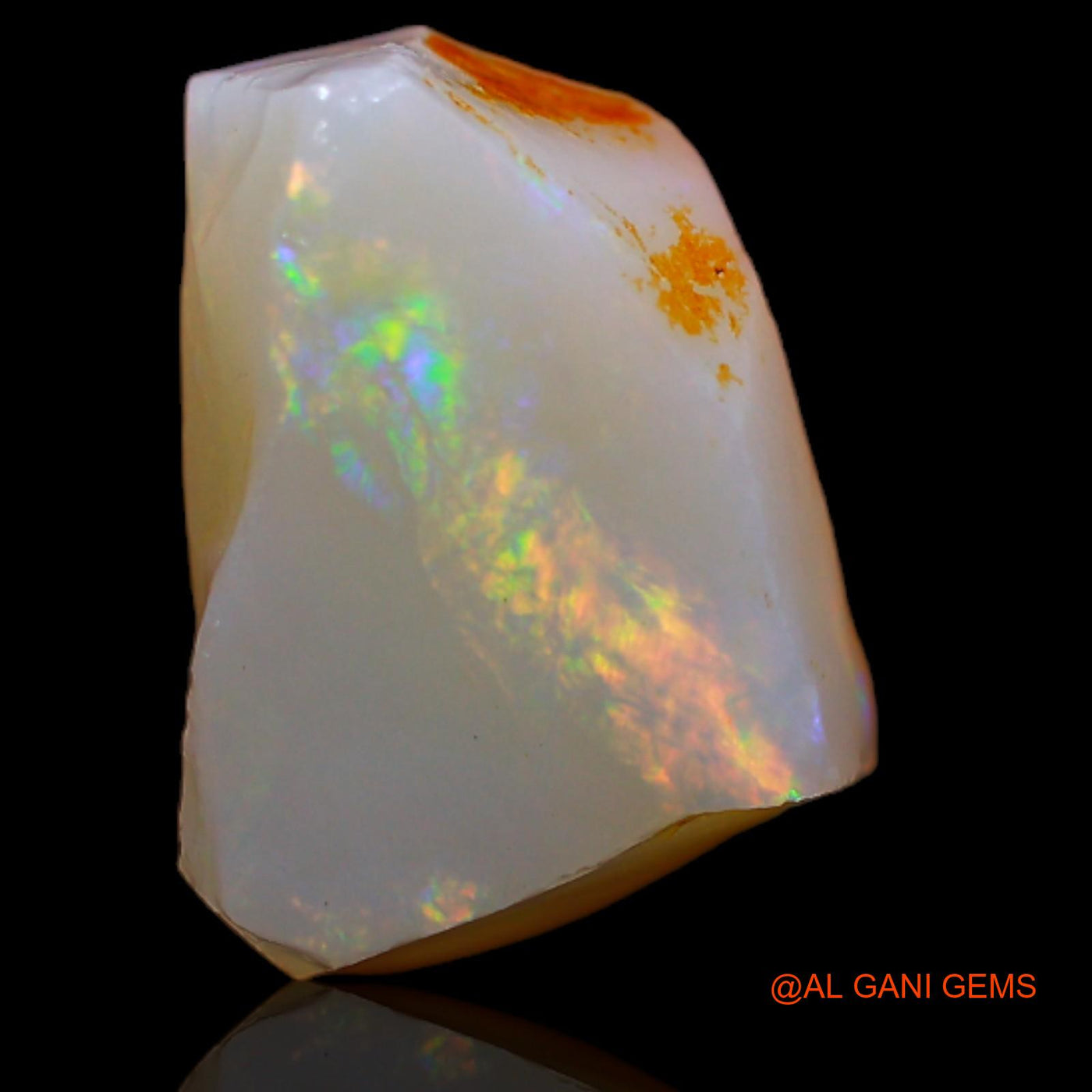 Natural Fire Opal Gemstone 6.50 Cts Loose Fancy Rough From Australia 13x9x7 mm RA-736