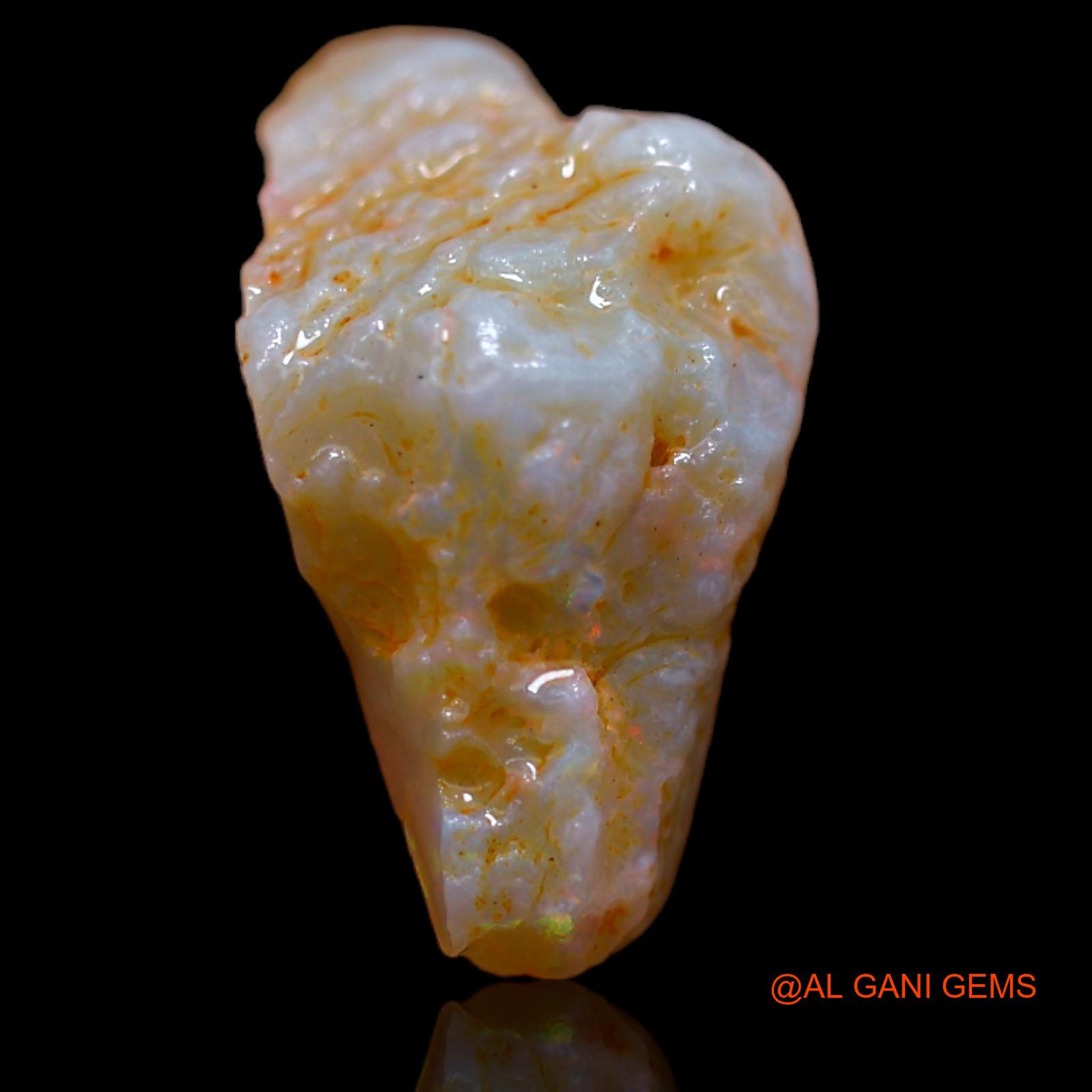Natural Untreated Fire Opal Loose Gemstone Fancy Rough From Australia 4.40 Cts 17x8x8 mm RA-755