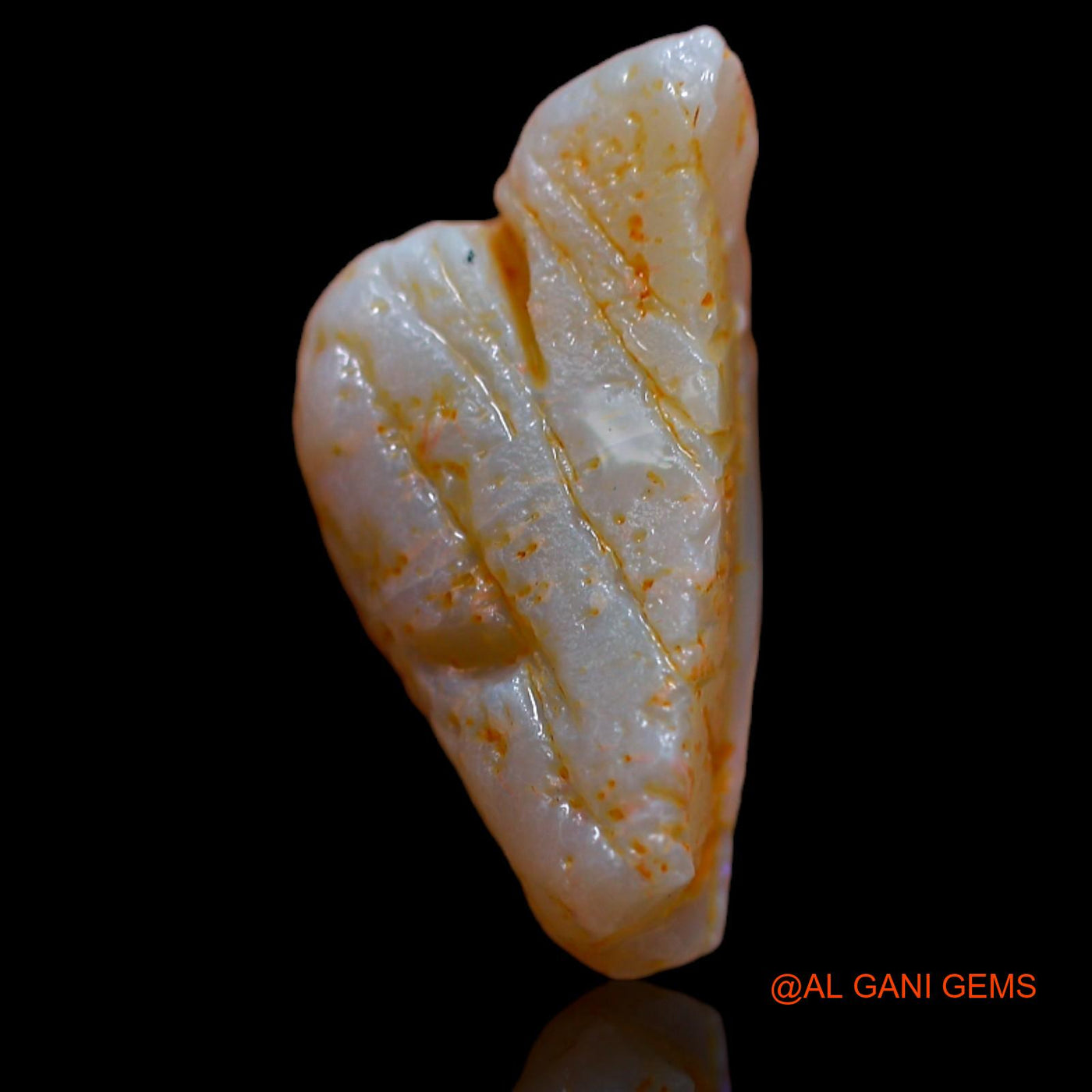 Natural Untreated Fire Opal Loose Gemstone Fancy Rough From Australia 4.40 Cts 17x8x8 mm RA-755