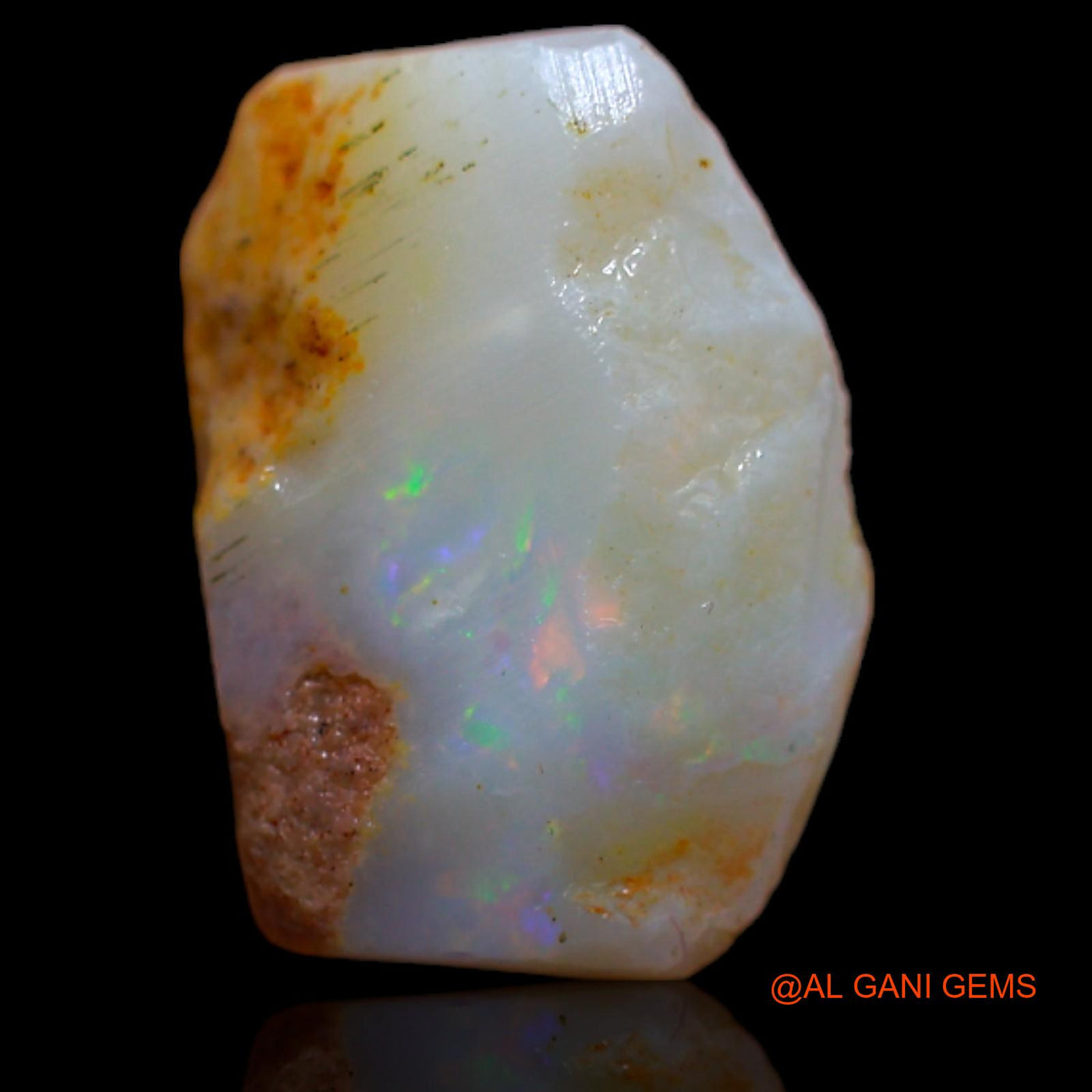 Natural Fire Opal Gemstone 4.15 Cts Loose Fancy Rough From Australia 13x9x5 mm RA-764