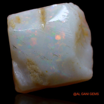 Natural Fire Opal Gemstone 6.90 Cts Loose Fancy Rough From Australia 11x11x6 mm RA-769
