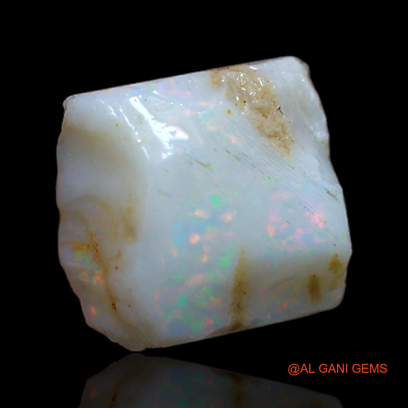 Natural Fire Opal Gemstone 6.90 Cts Loose Fancy Rough From Australia 11x11x6 mm RA-769
