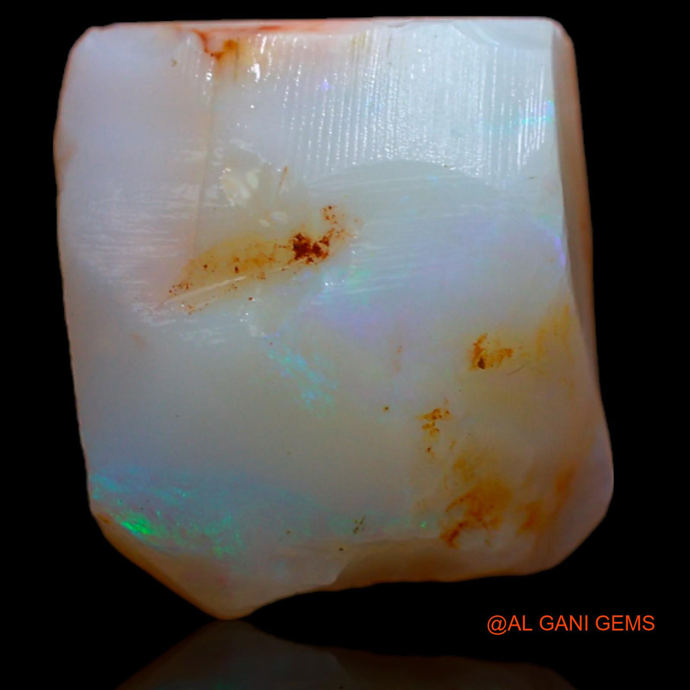 Natural Fire Opal Gemstone 8.90 Cts Loose Fancy Rough From Australia 14x12x7 mm RA-794
