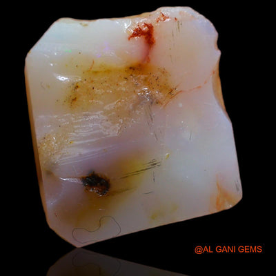 Natural Fire Opal Gemstone 8.90 Cts Loose Fancy Rough From Australia 14x12x7 mm RA-794