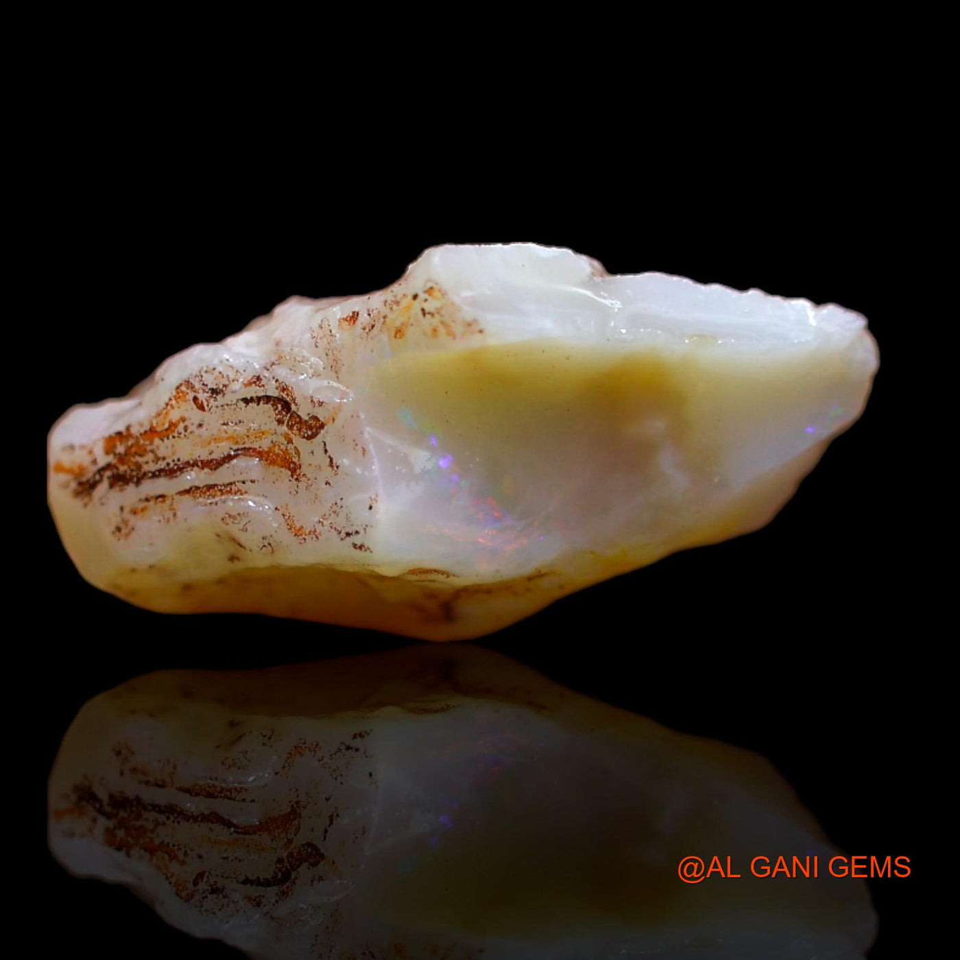 Natural Untreated Fire Opal Loose Gemstone Fancy Rough From Australia 6.90 Cts 17x10x6 mm RA-803