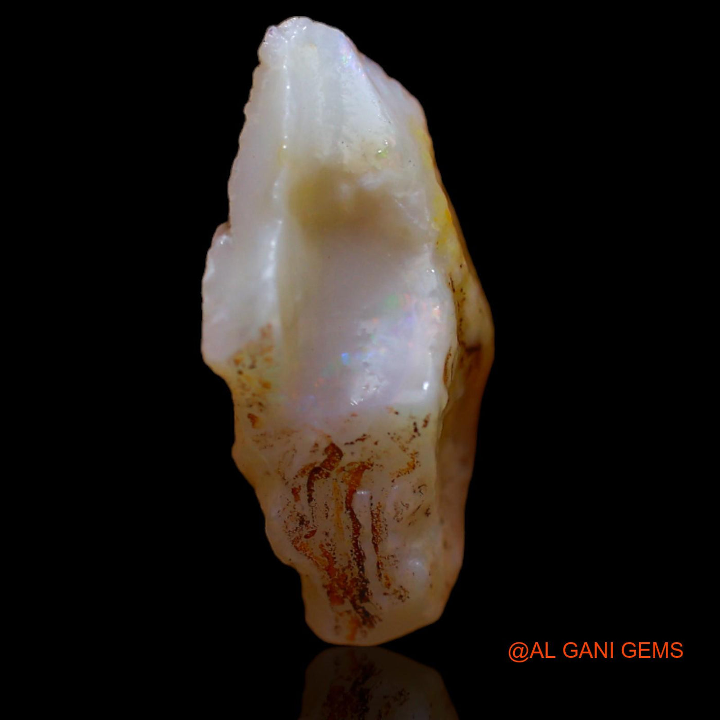 Natural Untreated Fire Opal Loose Gemstone Fancy Rough From Australia 6.90 Cts 17x10x6 mm RA-803