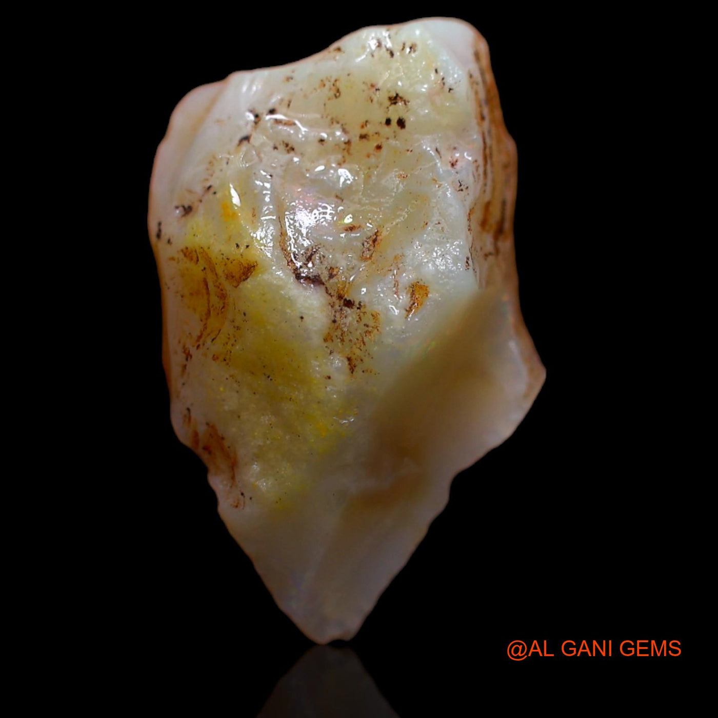Natural Untreated Fire Opal Loose Gemstone Fancy Rough From Australia 6.90 Cts 17x10x6 mm RA-803