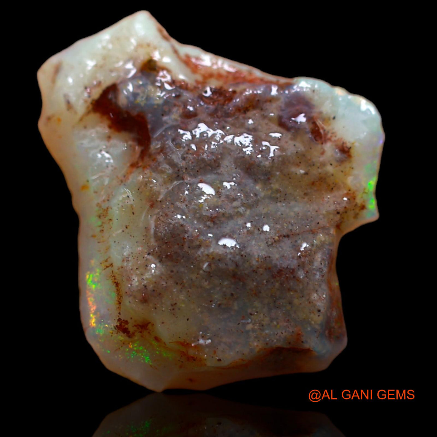 7.70 Cts Natural Australian Fire Opal Loose Gemstone Fancy Rough 17x15x6 mm RA-822