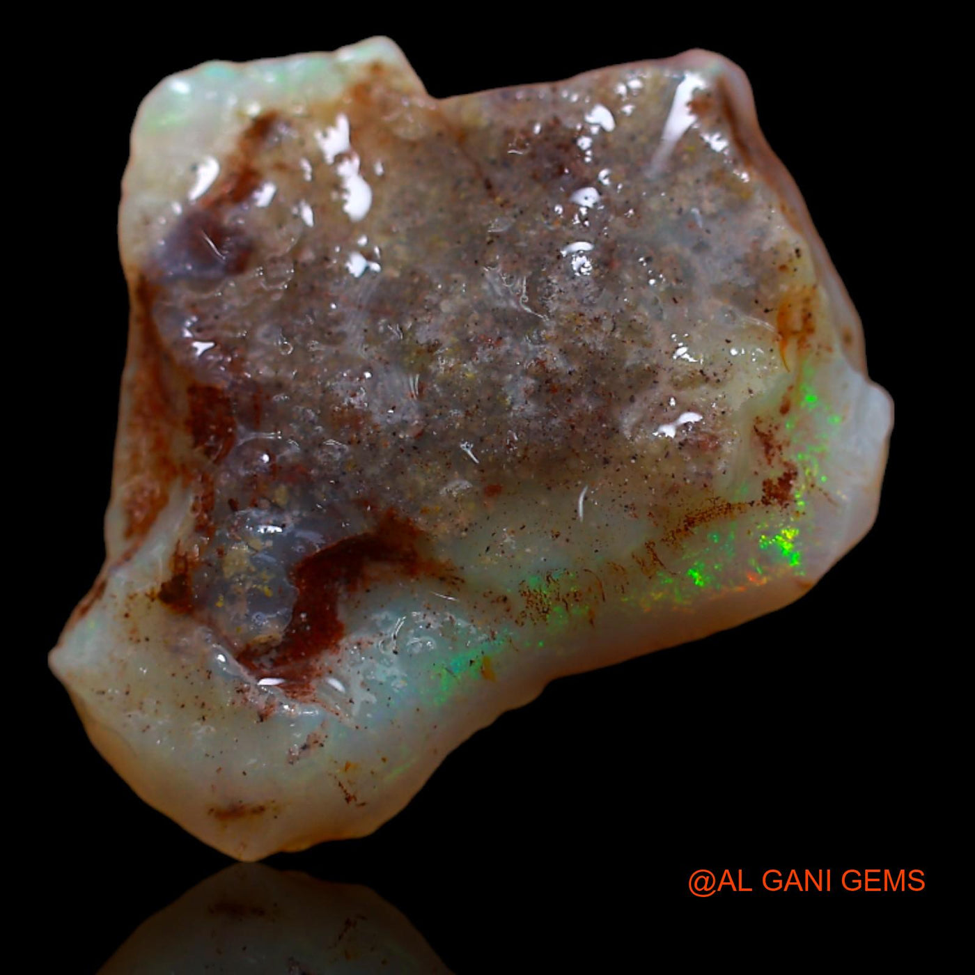 7.70 Cts Natural Australian Fire Opal Loose Gemstone Fancy Rough 17x15x6 mm RA-822