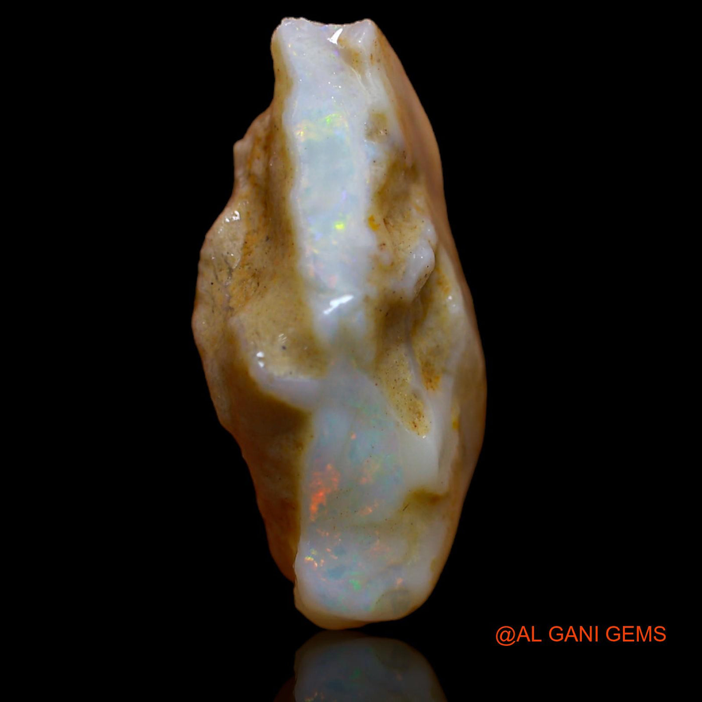 Natural Untreated Fire Opal Loose Gemstone Fancy Rough From Australia 8.80 Cts 21x12x9 mm RA-823