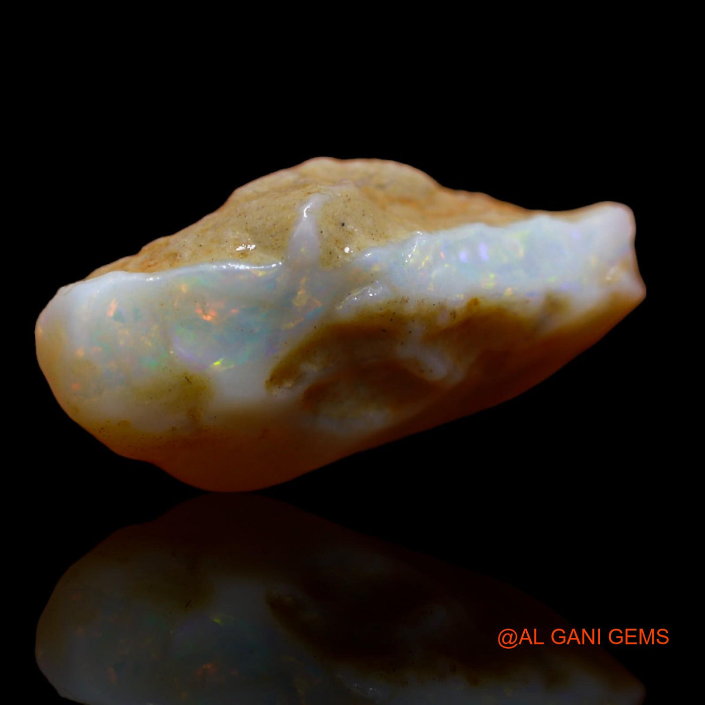 Natural Untreated Fire Opal Loose Gemstone Fancy Rough From Australia 8.80 Cts 21x12x9 mm RA-823